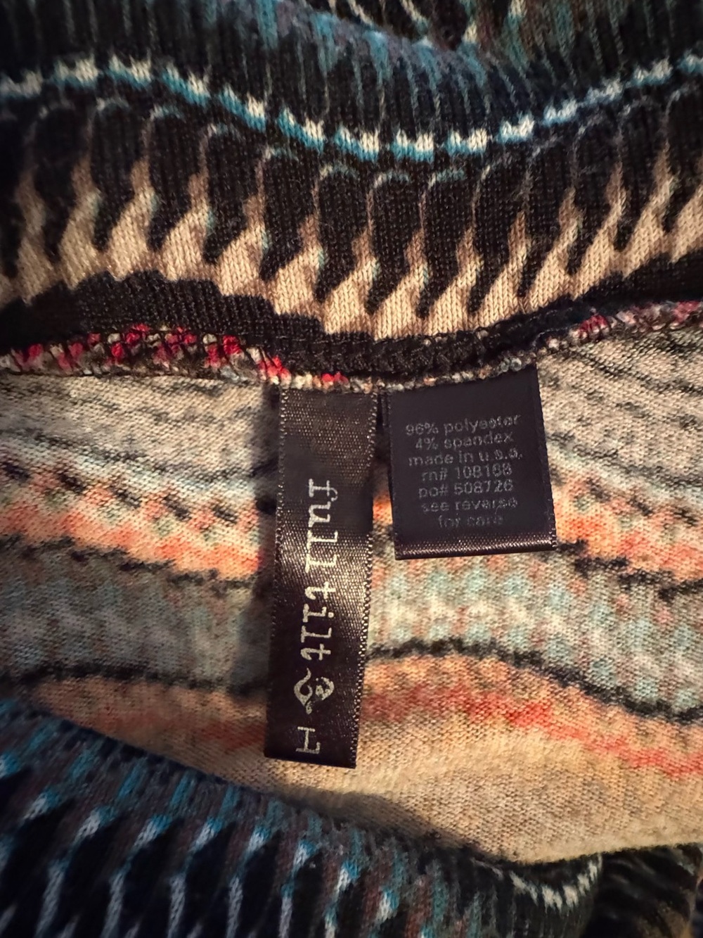 Y2K Soft Wavy Multicolor Maxi Skirt - Earth Tone Stripe - Picture 4 of 4